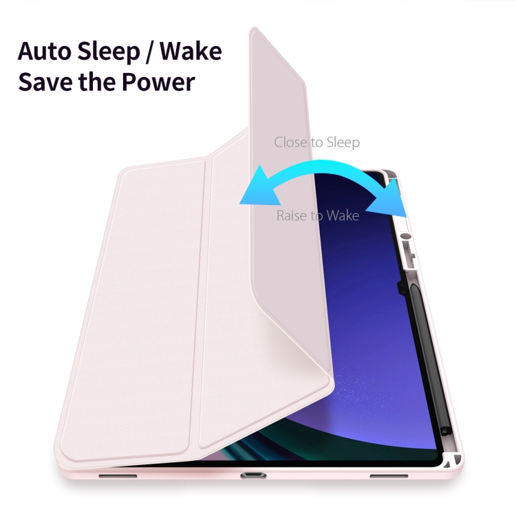 For Samsung Galaxy Tab S10 Ultra DUX DUCIS TOBY Series Antiskid Leather Tablet Case with Sleep / Wake-up Function(Pink) For Samsung Galaxy Tab S10 Ultra DUX DUCIS TOBY Series Antiskid Leather Tablet Case with Sleep / Wake-up Function(Pink)