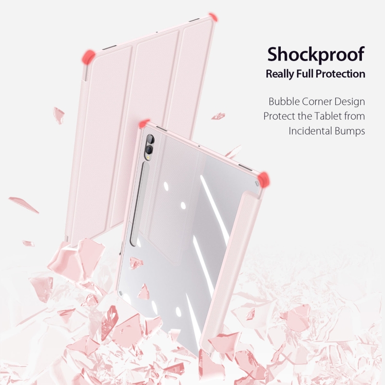 For Samsung Galaxy Tab S10 Ultra DUX DUCIS TOBY Series Antiskid Leather Tablet Case with Sleep / Wake-up Function(Pink) For Samsung Galaxy Tab S10 Ultra DUX DUCIS TOBY Series Antiskid Leather Tablet Case with Sleep / Wake-up Function(Pink)
