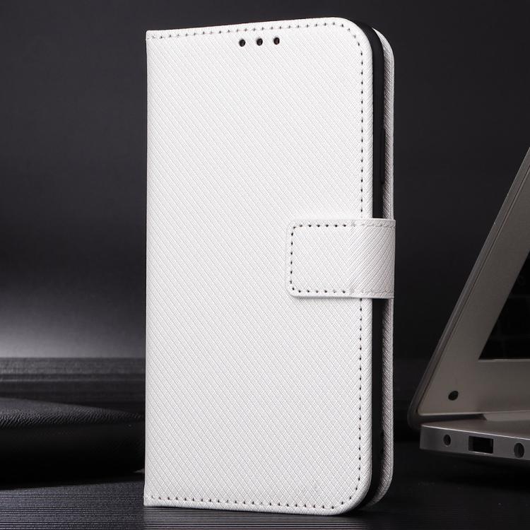 For ZTE nubia A57 4G Diamond Texture Leather Phone Case(White) 2