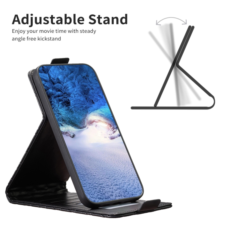 For iPhone 16 Plus Diamond Lattice Vertical Flip Leather Phone Case(Black) For iPhone 16 Plus Diamond Lattice Vertical Flip Leather Phone Case(Black)