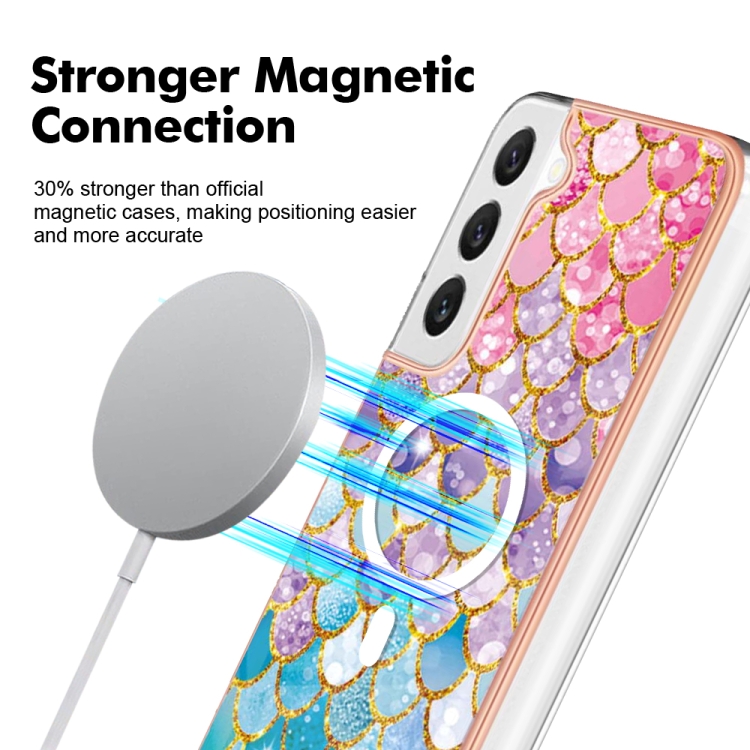 For Samsung Galaxy S23+ 5G Marble Pattern Dual-side IMD Magsafe TPU Phone Case(Colorful Scales) For Samsung Galaxy S23+ 5G Marble Pattern Dual-side IMD Magsafe TPU Phone Case(Colorful Scales)
