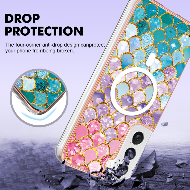 For Samsung Galaxy S23+ 5G Marble Pattern Dual-side IMD Magsafe TPU Phone Case(Colorful Scales) For Samsung Galaxy S23+ 5G Marble Pattern Dual-side IMD Magsafe TPU Phone Case(Colorful Scales)
