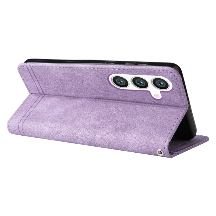 For Samsung Galaxy S24 Skin Feel Life Tree Metal Button Leather Phone Case(Purple) For Samsung Galaxy S24 Skin Feel Life Tree Metal Button Leather Phone Case(Purple)