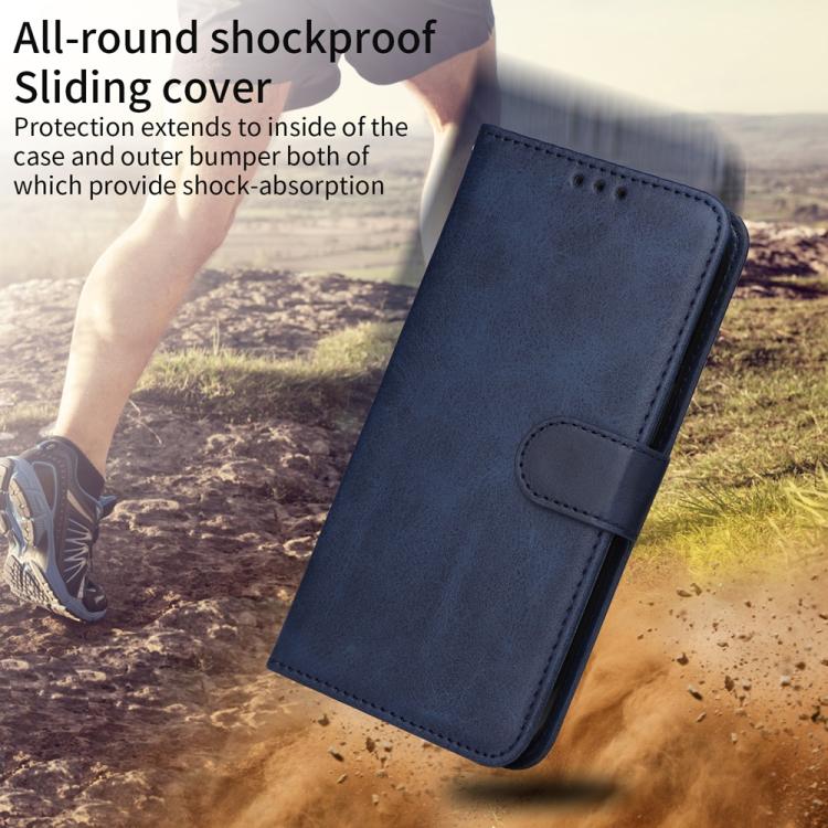 For vivo S2 5G / V80 Lite IN/PK Classic Calf Texture Flip Leather Phone Case(Blue)