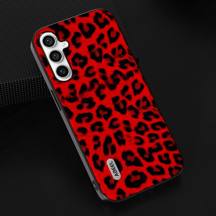For Samsung Galaxy S23 FE 5G ABEEL Black Edge Leopard Phone Case(Red Leopard) For Samsung Galaxy S23 FE 5G ABEEL Black Edge Leopard Phone Case(Red Leopard)