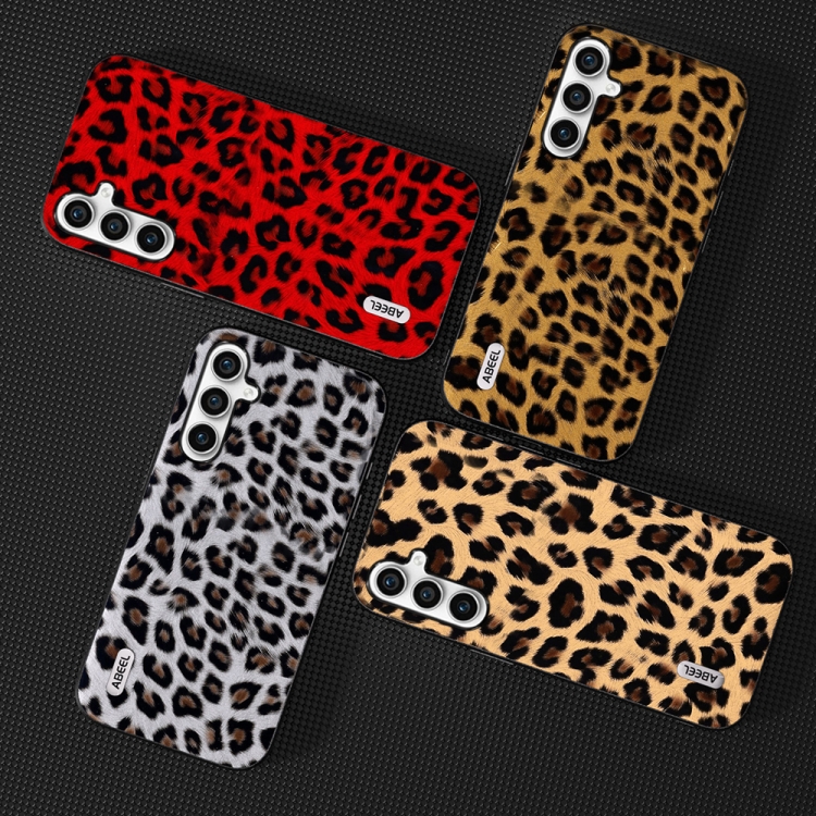 For Samsung Galaxy S23 FE 5G ABEEL Black Edge Leopard Phone Case(Red Leopard) For Samsung Galaxy S23 FE 5G ABEEL Black Edge Leopard Phone Case(Red Leopard)