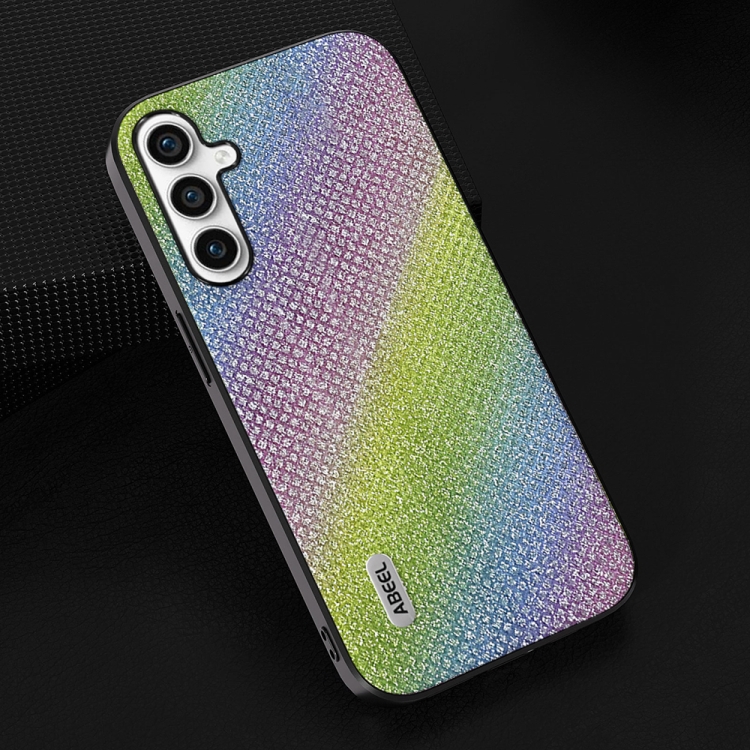 For Samsung Galaxy S23 FE 5G ABEEL Diamond Black Edge Phone Case(Rainbow Diamond) For Samsung Galaxy S23 FE 5G ABEEL Diamond Black Edge Phone Case(Rainbow Diamond)