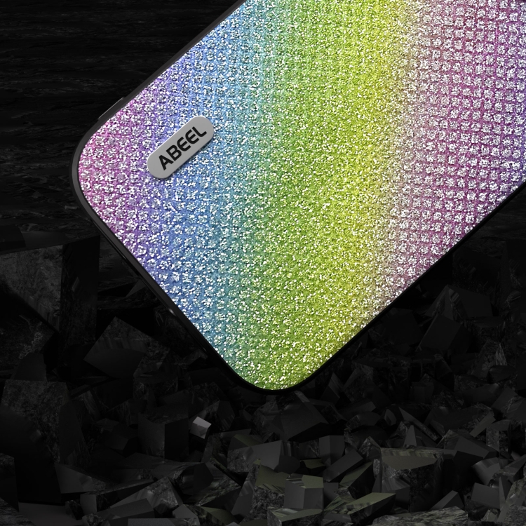 For Samsung Galaxy S23 FE 5G ABEEL Diamond Black Edge Phone Case(Rainbow Diamond) For Samsung Galaxy S23 FE 5G ABEEL Diamond Black Edge Phone Case(Rainbow Diamond)