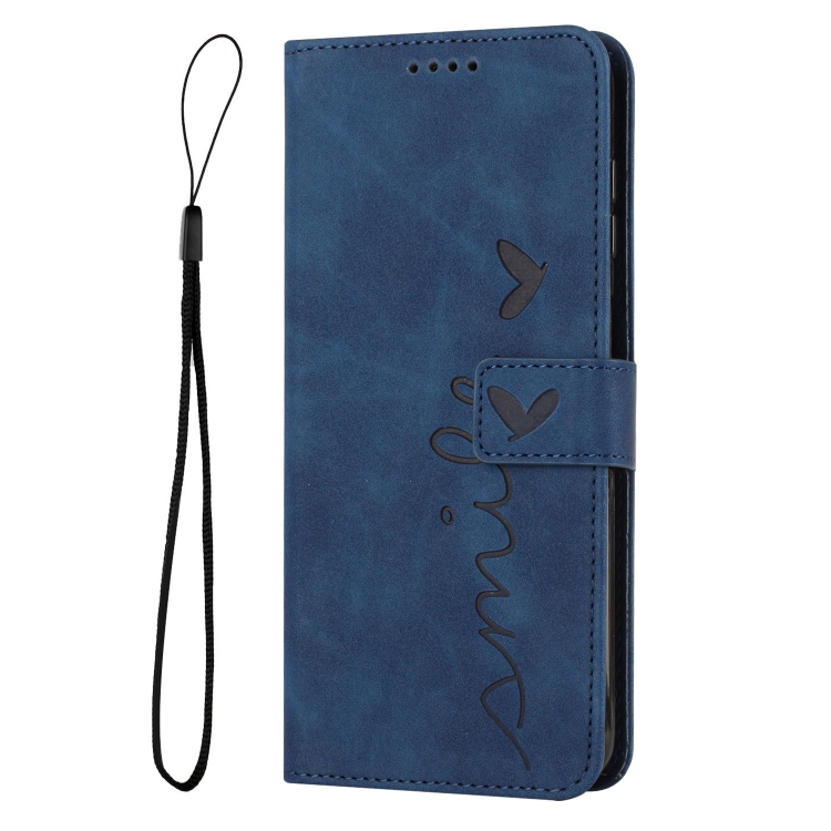 For Samsung Galaxy S23 FE 5G Skin Feel Heart Pattern Leather Phone Case(Blue) For Samsung Galaxy S23 FE 5G Skin Feel Heart Pattern Leather Phone Case(Blue)