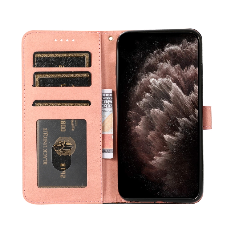 For iPhone 16 Dual-color Stitching Leather Phone Case(Black Rose Gold) For iPhone 16 Dual-color Stitching Leather Phone Case(Black Rose Gold)
