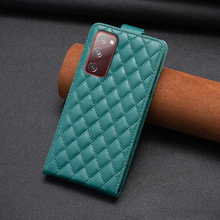 For Samsung Galaxy S20 FE Diamond Lattice Vertical Flip Leather Phone Case(Green) For Samsung Galaxy S20 FE Diamond Lattice Vertical Flip Leather Phone Case(Green)