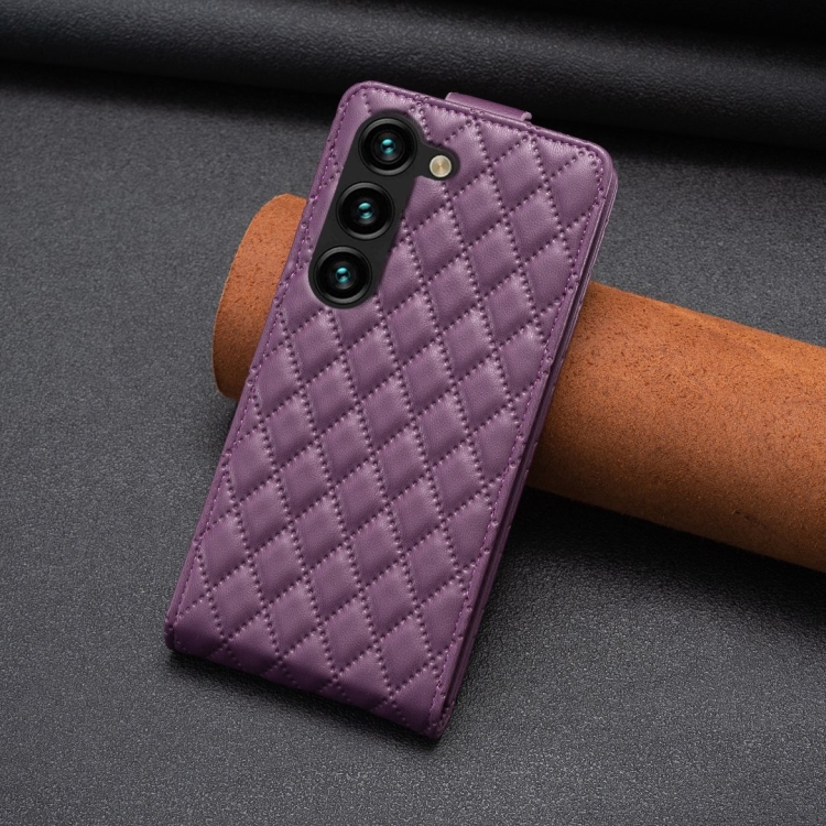 For Samsung Galaxy S23+ 5G Diamond Lattice Vertical Flip Leather Phone Case(Dark Purple) For Samsung Galaxy S23+ 5G Diamond Lattice Vertical Flip Leather Phone Case(Dark Purple)