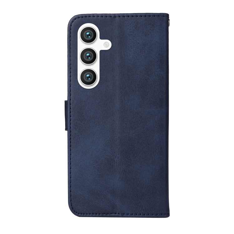 For Samsung Galaxy S24 Classic Calf Texture Flip Leather Phone Case(Blue) For Samsung Galaxy S24 Classic Calf Texture Flip Leather Phone Case(Blue)