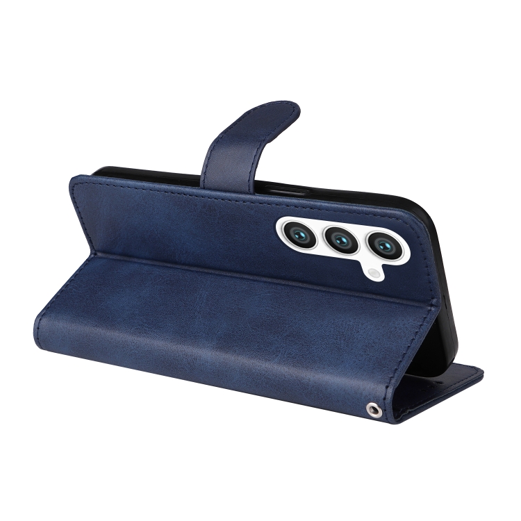 For Samsung Galaxy S24 Classic Calf Texture Flip Leather Phone Case(Blue) For Samsung Galaxy S24 Classic Calf Texture Flip Leather Phone Case(Blue)