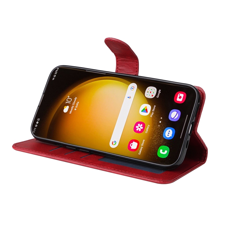 For Samsung Galaxy S24 Ultra Classic Calf Texture Flip Leather Phone Case(Red) For Samsung Galaxy S24 Ultra Classic Calf Texture Flip Leather Phone Case(Red)