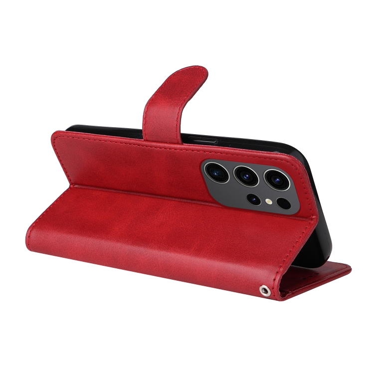 For Samsung Galaxy S24 Ultra Classic Calf Texture Flip Leather Phone Case(Red) For Samsung Galaxy S24 Ultra Classic Calf Texture Flip Leather Phone Case(Red)