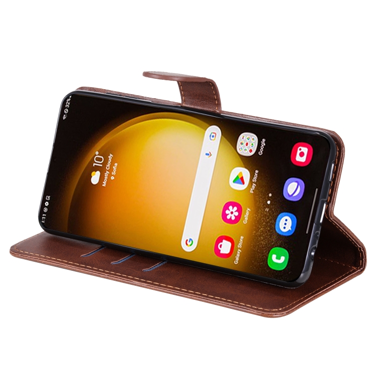 For Samsung Galaxy S24 Ultra Fashion Calf Texture Zipper Leather Phone Case(Brown) For Samsung Galaxy S24 Ultra Fashion Calf Texture Zipper Leather Phone Case(Brown)