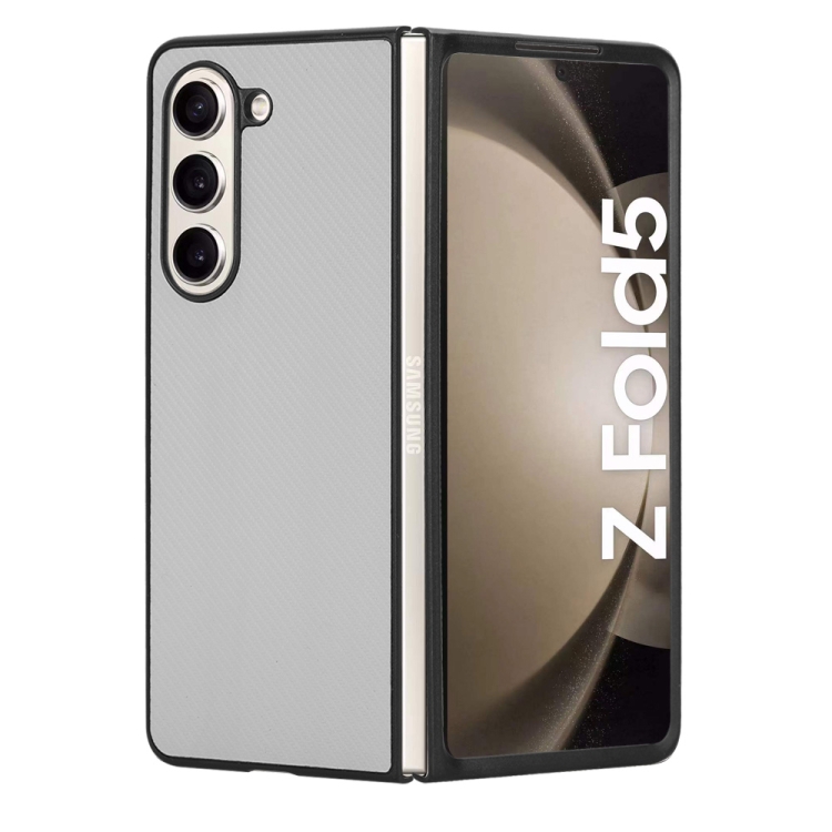 For Samsung Galaxy Z Fold5 PU Leather PC Phone Case(White) For Samsung Galaxy Z Fold5 PU Leather PC Phone Case(White)