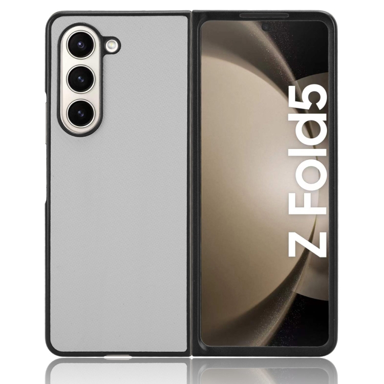 For Samsung Galaxy Z Fold5 PU Leather PC Phone Case(White) For Samsung Galaxy Z Fold5 PU Leather PC Phone Case(White)