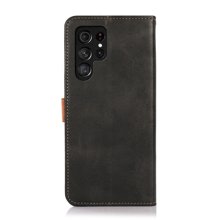 For Samsung Galaxy S24 Ultra 5G KHAZNEH Dual-color Cowhide Texture Flip Leather Phone Case(Black) For Samsung Galaxy S24 Ultra 5G KHAZNEH Dual-color Cowhide Texture Flip Leather Phone Case(Black)