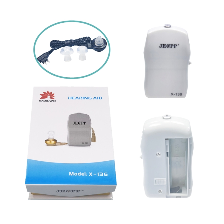 GM-305 Amplificateur de voix sans fil pour personnes âgées rechargeable  magnétique binaural (noir)