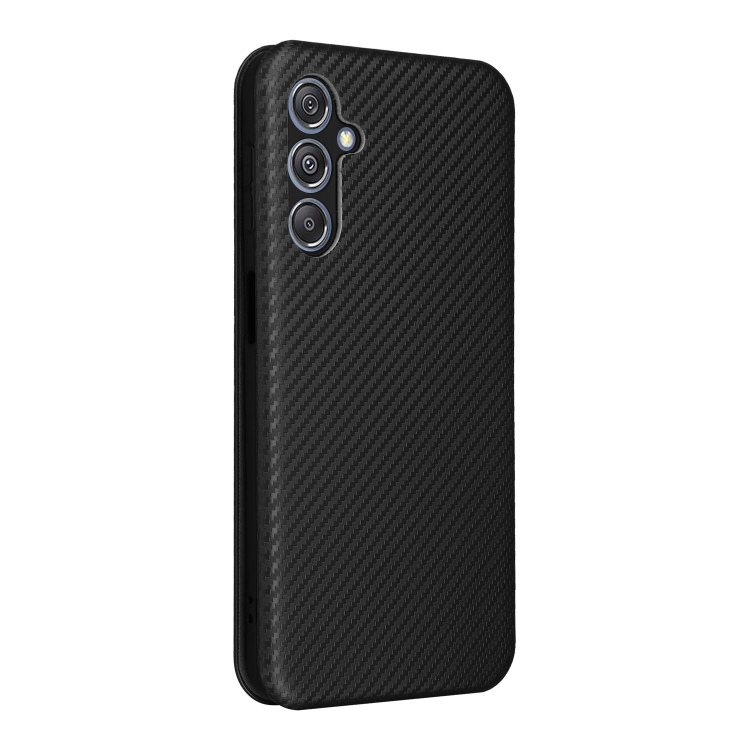 For Samsung Galaxy M34 5G Carbon Fiber Texture Flip Leather Phone Case(Black) For Samsung Galaxy M34 5G Carbon Fiber Texture Flip Leather Phone Case(Black)