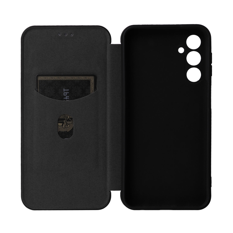 For Samsung Galaxy M34 5G Carbon Fiber Texture Flip Leather Phone Case(Black) For Samsung Galaxy M34 5G Carbon Fiber Texture Flip Leather Phone Case(Black)