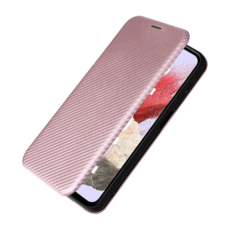 Pour Samsung Galaxy A15 4G Téléphone Texture en Fibre de Carbone Texture en  Verre Trempé en Verre - Rouge