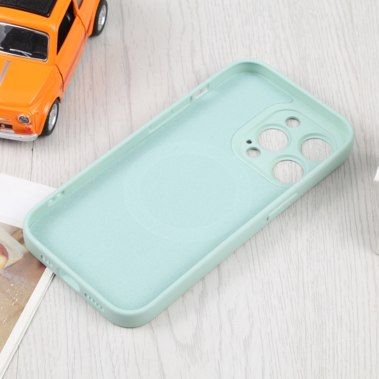 For iPhone 15 Pro Liquid Silicone Magsafe Phone Case(Light Cyan)