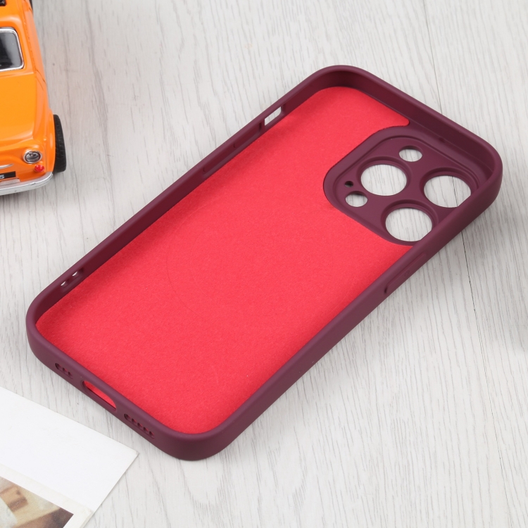 For iPhone 16 Plus Liquid Silicone Magsafe Phone Case(Wine Red)