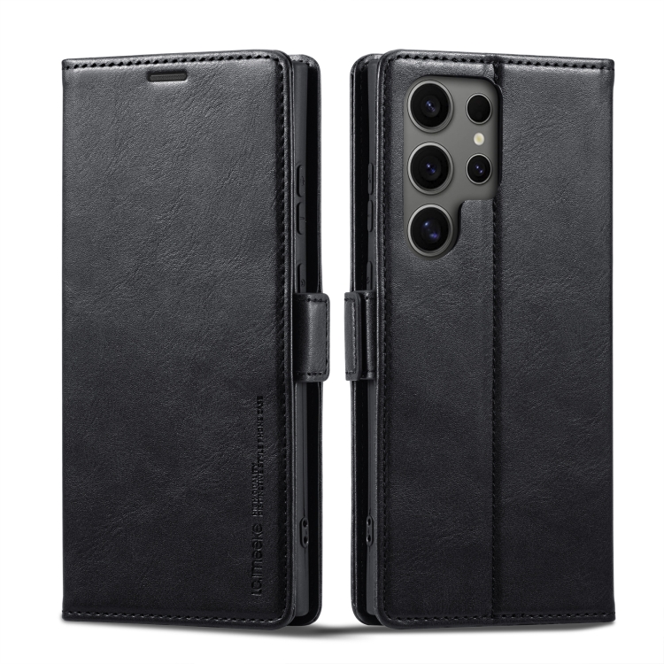 For Samsung Galaxy S24 Ultra LC.IMEEKE RFID Anti-theft Leather Phone Case(Black) For Samsung Galaxy S24 Ultra LC.IMEEKE RFID Anti-theft Leather Phone Case(Black)