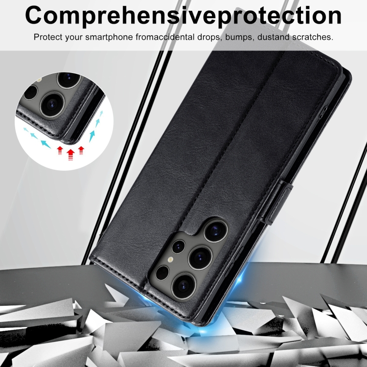 For Samsung Galaxy S24 Ultra LC.IMEEKE RFID Anti-theft Leather Phone Case(Black) For Samsung Galaxy S24 Ultra LC.IMEEKE RFID Anti-theft Leather Phone Case(Black)