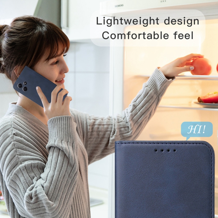 For Samsung Galaxy S24 Ultra 5G Magnetic Closure Leather Phone Case(Blue) For Samsung Galaxy S24 Ultra 5G Magnetic Closure Leather Phone Case(Blue)
