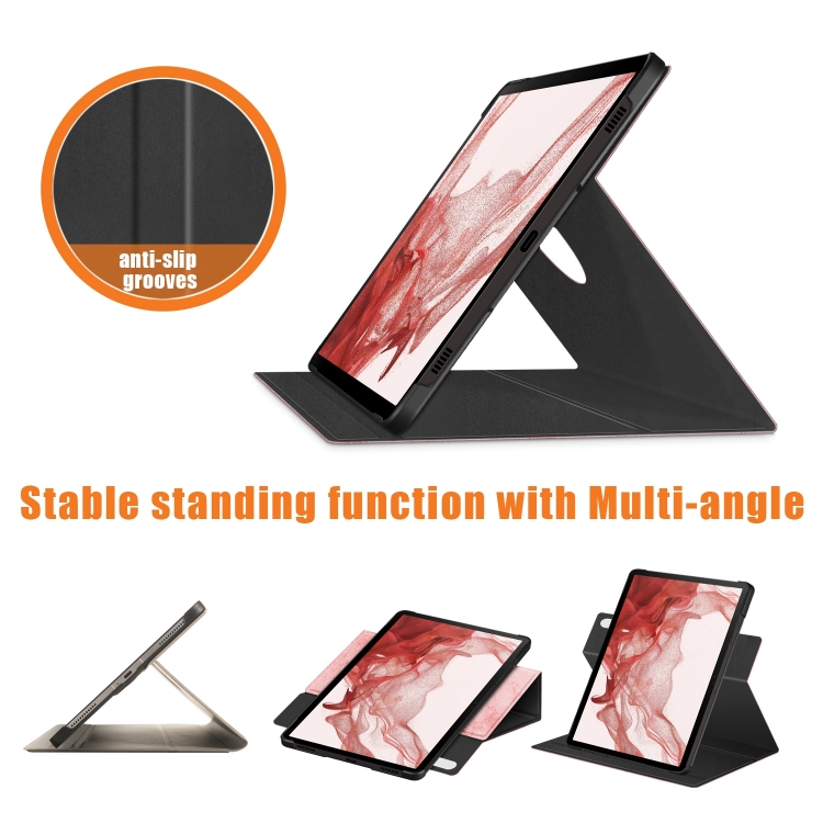 For Samsung Galaxy Tab S9 360 Rotation Stand Smart Leather Tablet Case(Pink) For Samsung Galaxy Tab S9 360 Rotation Stand Smart Leather Tablet Case(Pink)