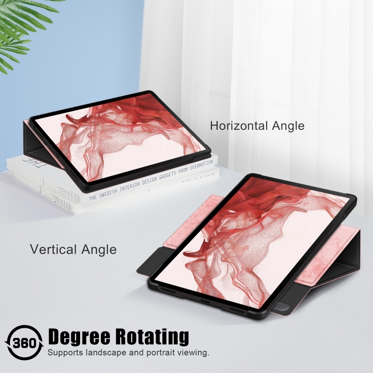 For Samsung Galaxy Tab S9 360 Rotation Stand Smart Leather Tablet Case(Pink) For Samsung Galaxy Tab S9 360 Rotation Stand Smart Leather Tablet Case(Pink)