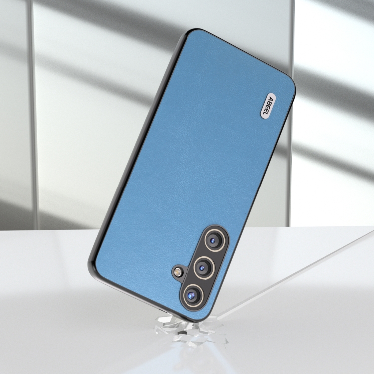 For Samsung Galaxy S24 5G ABEEL Arashi Texture PU Phone Case(Sky Blue) For Samsung Galaxy S24 5G ABEEL Arashi Texture PU Phone Case(Sky Blue)