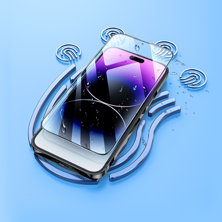 For iPhone 15 Pro HOCO G1 0.33mm 2.5D Flash Attach Full Screen Silk Screen HD Tempered Glass Film For iPhone 15 Pro HOCO G1 0.33mm 2.5D Flash Attach Full Screen Silk Screen HD Tempered Glass Film