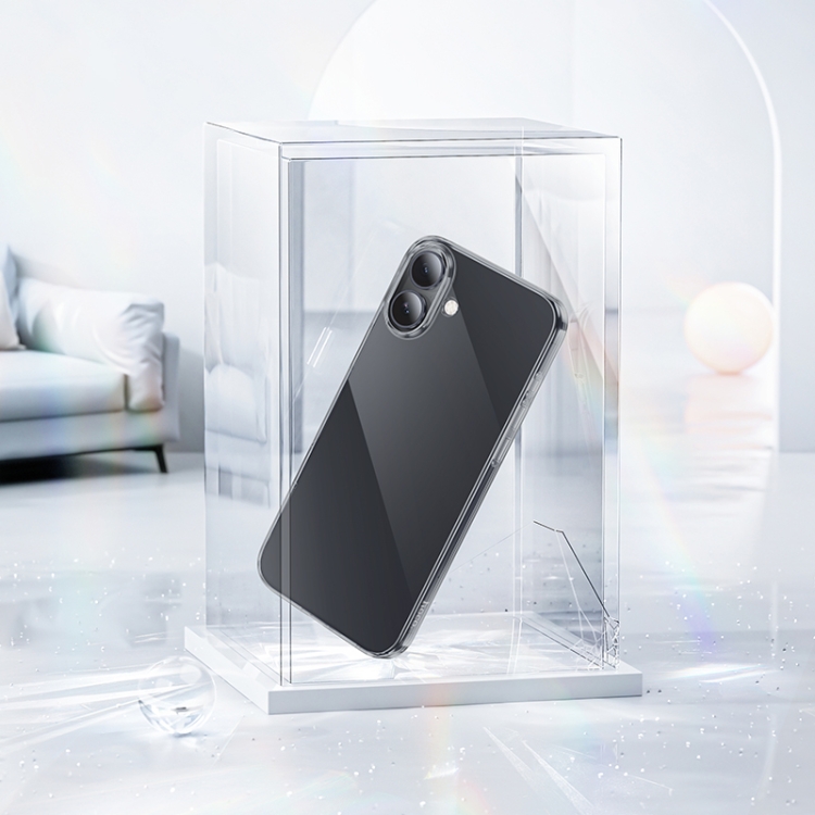 For iPhone 16 hoco Light Series Soft TPU Phone Case(Transparent) For iPhone 16 hoco Light Series Soft TPU Phone Case(Transparent)