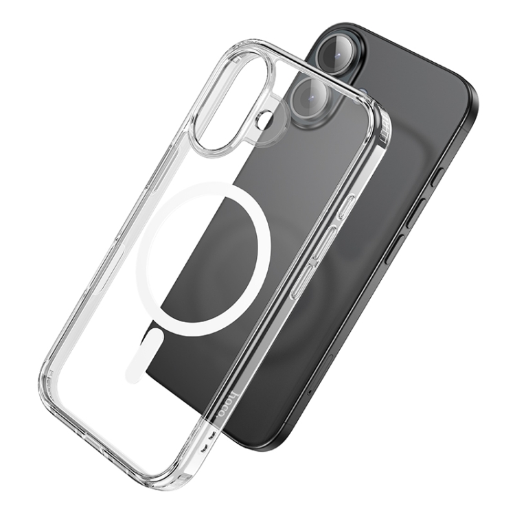 For iPhone 16 hoco MagSafe Magnetic Series Airbag Shockproof Phone Case(Transparent) For iPhone 16 hoco MagSafe Magnetic Series Airbag Shockproof Phone Case(Transparent)
