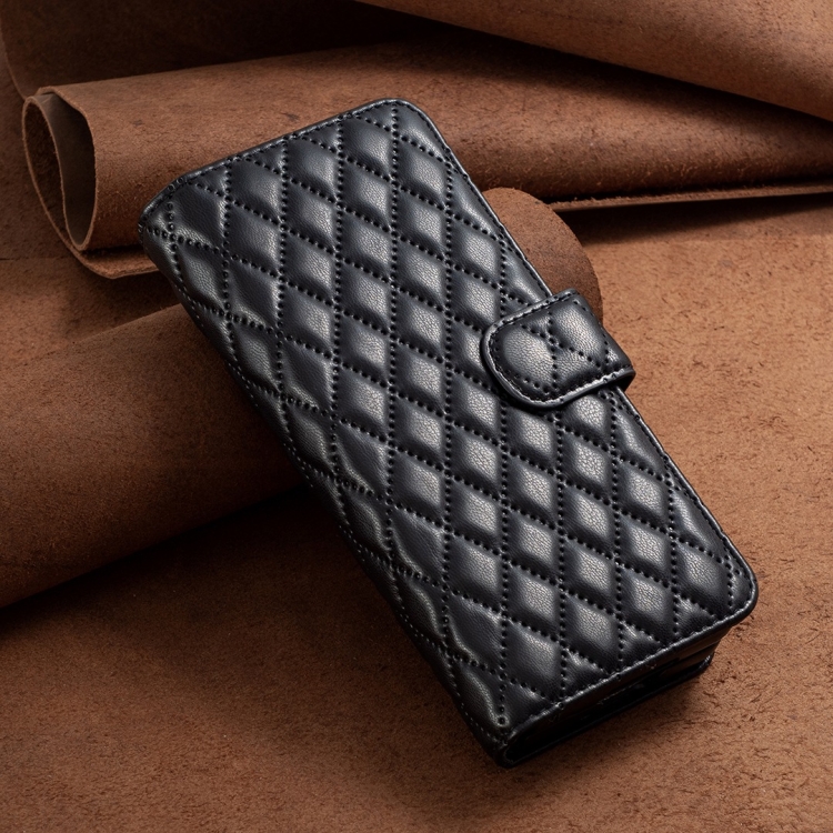 For Samsung Galaxy Z Fold4 Diamond Lattice Wallet Leather Flip Phone Case(Black) For Samsung Galaxy Z Fold4 Diamond Lattice Wallet Leather Flip Phone Case(Black)