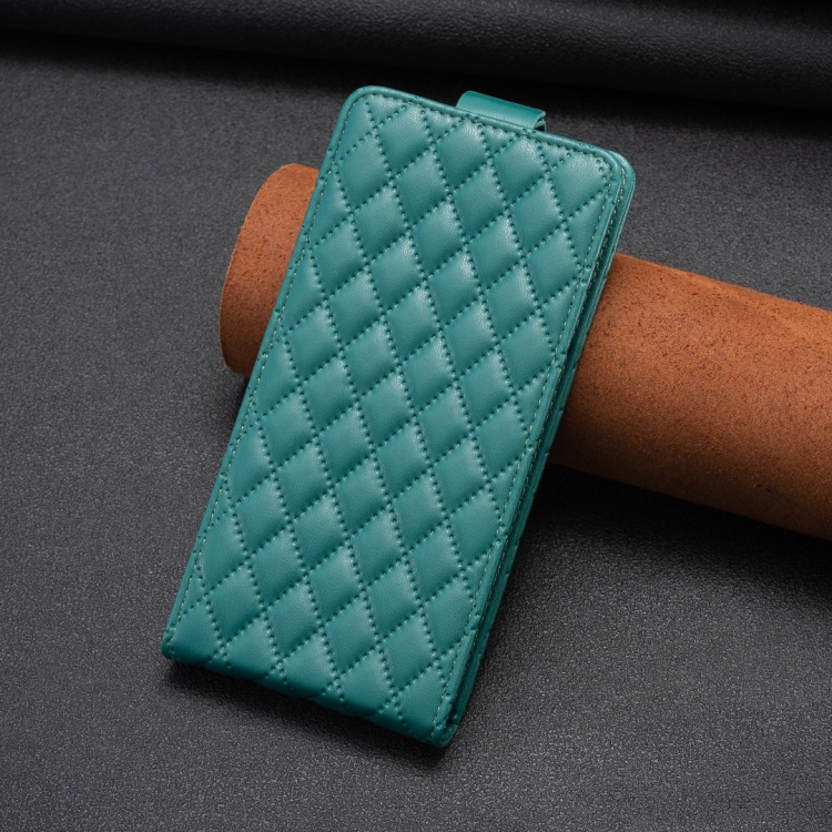 Para Xiaomi Redmi 13C Diamond Lattice Zipper Wallet Funda de cuero con tapa  para teléfono (púrpura)