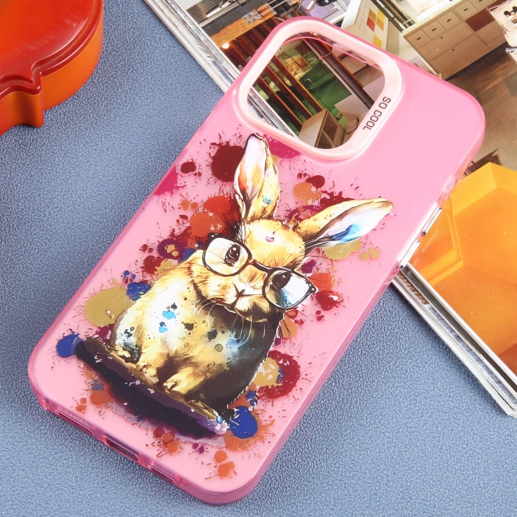 For iPhone 15 Plus Animal Pattern PC Phone Case(Rabbit) For iPhone 15 Plus Animal Pattern PC Phone Case(Rabbit)