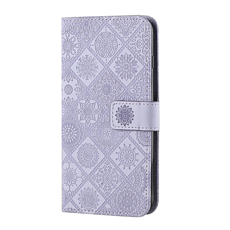 For iPhone 15 Pro Ethnic Style Embossed Pattern Leather Phone Case(Purple) For iPhone 15 Pro Ethnic Style Embossed Pattern Leather Phone Case(Purple)
