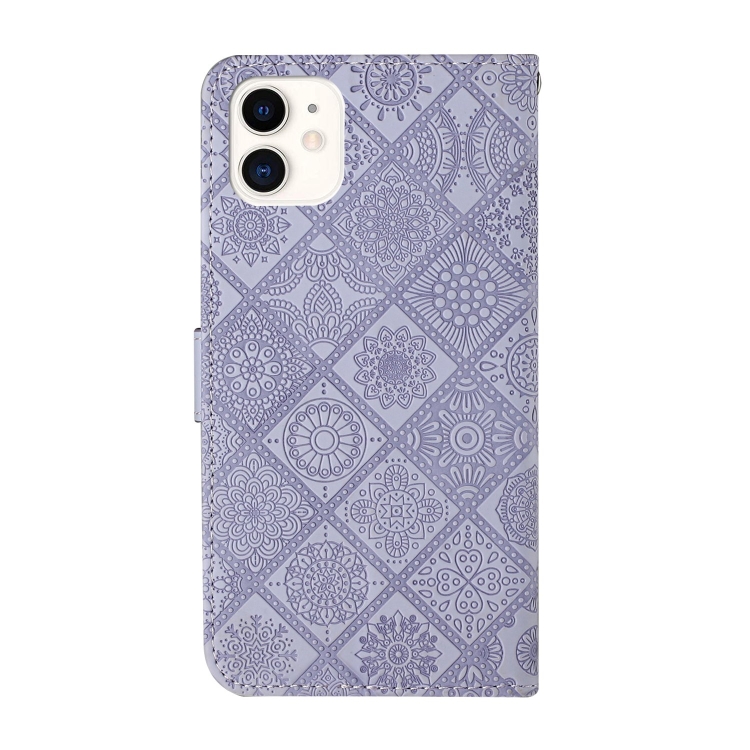 For iPhone 15 Pro Ethnic Style Embossed Pattern Leather Phone Case(Purple) For iPhone 15 Pro Ethnic Style Embossed Pattern Leather Phone Case(Purple)