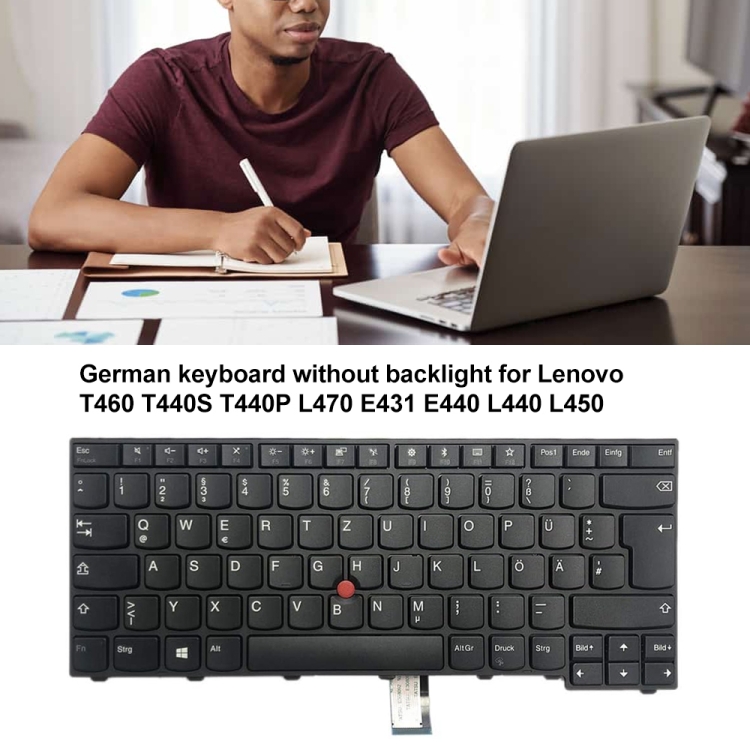 Para Lenovo Thinkpad T460 T440S T440P L470, versión alemana, teclado para portátil - 5