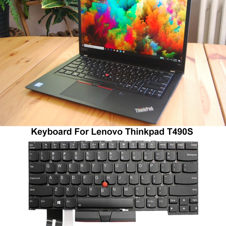 Para Lenovo Thinkpad T490S T495S E490S US versión teclado portátil - 5