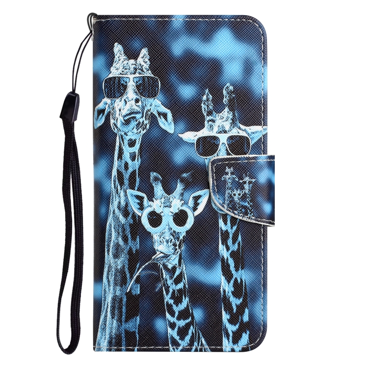 For Samsung Galaxy S23 FE 5G Colored Drawing Leather Phone Case(Giraffes) For Samsung Galaxy S23 FE 5G Colored Drawing Leather Phone Case(Giraffes)