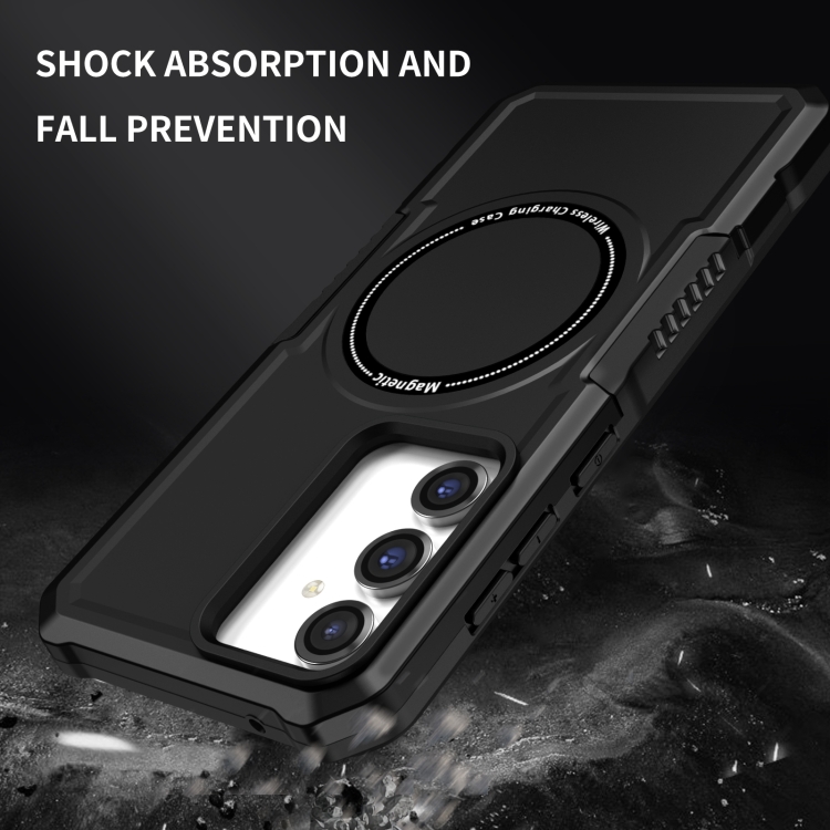 For Samsung Galaxy S23 FE MagSafe Shockproof Armor Phone Case(Black) For Samsung Galaxy S23 FE MagSafe Shockproof Armor Phone Case(Black)