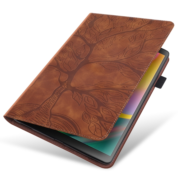 Para Samsung Galaxy Tab S9 + Life Tree Series Funda para tableta de cuero con tapa horizontal (marrón) - 3