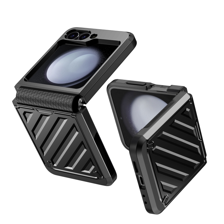 For Samsung Galaxy Z Flip6 5G 2 in 1 Color Contrast TPU Hybrid PC Phone Case(Black) For Samsung Galaxy Z Flip6 5G 2 in 1 Color Contrast TPU Hybrid PC Phone Case(Black)